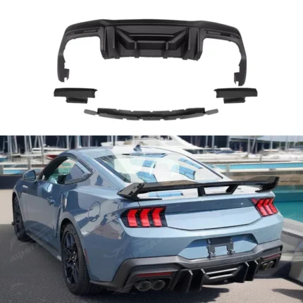 Dark Horse Competition Style Rear Diffuser Fit Ford Mustang 2024-2025 All Model
