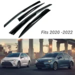 Fit 2020-2024 Toyota Corolla 3D Mugen Style Vent Window Visors Rain Sun Wind Guards Shade Deflectors - Image 3