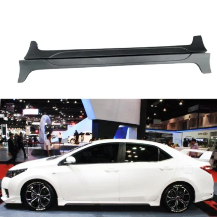 Fit 2014-2019 Toyota Corolla TRD PRO Style JDM Side Skirts Body Kits (Unpainted Black)