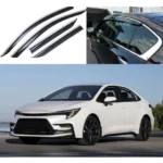 For Toyota Corolla 2020-2025 Chrome Trim Window Visor Rain Wind Guard Shade Deflector