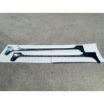 Fit 2014-2019 Toyota Corolla TRD PRO Style JDM Side Body Skirts (Glossy Black & White) - Image 2