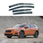 For Subaru Crosstrek 2018-23 Carbon Fiber Print Trims Window Visors Rain Guards