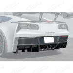 Fits 14-Up Corvette C7 GM Factory Package Carbon Fiber Rear Bumper Diffuser - Image 6