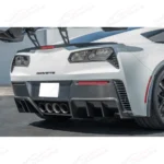 Fits 14-Up Corvette C7 GM Factory Package Carbon Fiber Rear Bumper Diffuser - Image 8