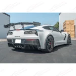 Fits 14-Up Corvette C7 GM Factory Package Carbon Fiber Rear Bumper Diffuser - Image 4