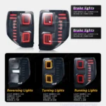 Fits 2021-2024 Ford Bronco Sport Full LED Raptor Style Taillights Sequential Assembly - Image 3