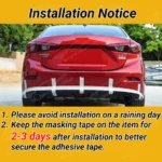 Fit 2018-2024 Toyota Camry TRD Style LED Brake Light Gloss Black Rear Diffuser & Corner Splitters - Image 10