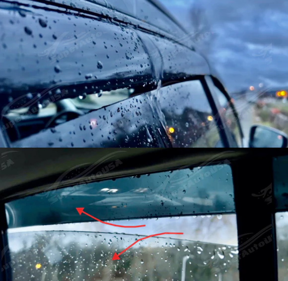 Carbon Fiber Print Trim Rain Guards Side Window Visors Vent Deflectors For Subaru Impreza 2017-2025 - Image 2