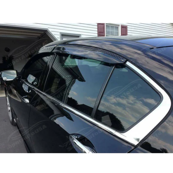 Carbon Fiber Print Trim Window Visor Shade Deflector For Subaru Forester 2014-2018 - Image 4