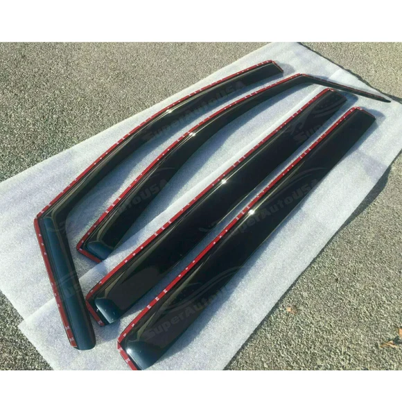 In-Channel Vent Window Visors Rain Sun Shade Guards Deflectors For BMW X6 2020-2025 - Image 3