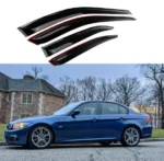 Fit 2006-2011 BMW 3 Series E90 Out-Channel Vent Window Visors Rain Sun Wind Guards Shade Deflectors