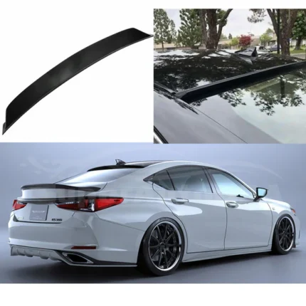 Fit 2013-2018 Lexus ES350 ABS Black Rear Roof Window Visor Spoiler 3D JDM