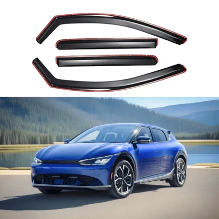 Fits 2022-2025 EV6 In-Channel Vent Window Visors Rain Sun Wind Guards Shade Deflectors