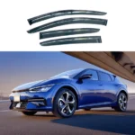 Fits 2022-2025 EV6 Carbon Fiber Print Trim Rain Guards Window Visors