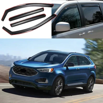 Fits 2015-2024 Ford Edge In-Channel Vent Window Visors Rain Sun Wind Guards Shade Deflectors