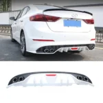 For Hyundai Elantra 2016-2018 Rear Bumper Lip Diffuser Body kit LED (Black and White) - Image 3