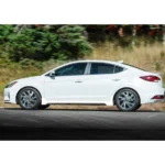 For Hyundai Elantra 2017-2020 JDM Style Side Body Skirts (Glossy Black & White) - Image 3