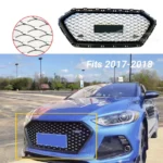 For Hyundai Elantra 2017-2018 Sedan Front Grille Bumper Black Grill (Chrome) - Image 3