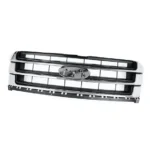 Fits 2015-2018 Ford Expedition Chrome & Black Front Bumper Grill Mesh Grille - Image 2