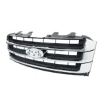 Fits 2015-2018 Ford Expedition Chrome & Black Front Bumper Grill Mesh Grille - Image 9