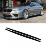 For 11-16 BMW 5 Series F10 F11 M5 Sedan Black Unpainted Side Skirt Extension Spoiler - Image 3
