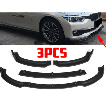 Fits 2013-2018 BMW F30 F31 3-SERIES Sedan Base Front Bumper Lip (Gloss Black)