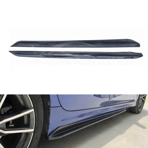 F30-A-SBK-CN_6051ebf8-16b6-4a30-ba7e-187a0f59075e.webp Fit 2019-2022 BMW 3 Series G20 M340i Performance Bumper Style Side Body Skirts (Black) - Image 1