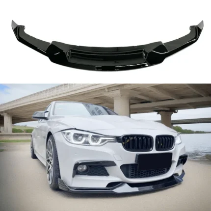 Fits BMW 2012-2019 3-Series F30 M Sport Gloss Black Front Bumper Lip Spoiler