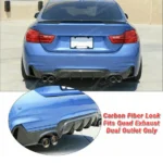 For 2014-2020 BMW 4 Series F32 MP Style Carbon Fiber Style Rear Diffuser Quad Outlet - Image 6
