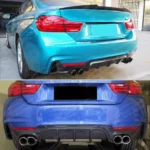 For 2014-2020 BMW 4 Series F32 MP Style Carbon Fiber Style Rear Diffuser Quad Outlet - Image 9