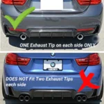 Fit 2014-2020 BMW F32 435i 4 Series M Sport Dual Exhaust Rear Bumper Lip Diffuser - Image 6