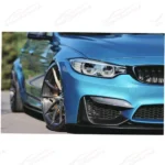 Fits 2015-20 BMW F80 M3 F82 F83 M4 CS Style Front Lip Spoilers & Splitter Kit (Gloss Black) - Image 5
