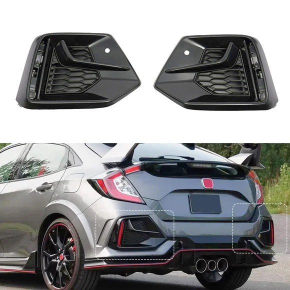 Fits 2017-2021 Honda Civic Si Fog Light Rear Pair Cover Set - Image 1