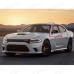 Fits Dodge Charger 2011-Up M Style Rear View Side Carbon Fiber Mirror Cover Cap - Image 2