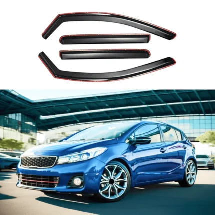 Fits 2011-2023 Forte Hatchback In-Channel Vent Window Visors Rain Guards Shade Deflectors