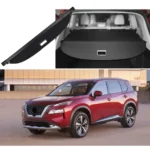 Fits 2022 2021 Nissan Rogue Luggage Rear Trunk Retractable Tonneau Cargo Cover (Black)