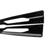 Fits 2021-2025 BMW 4 Series G22 G23 430i M440i 440i Gloss Black Side Body Skirts - Image 2