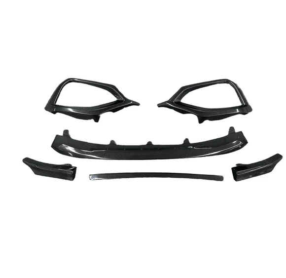 Frame22_7cfb26c1-26d5-46a9-9600-7b106247aa6e.webp Fit 2022-2025 Subaru WRX VB REAL Carbon Fiber Lip Front Bumper Cover Molding Trim Set - Image 1