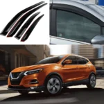 Fit 2017-2022 Nissan Rogue Sport Out-Channel Vent Window Visors Rain Sun Wind Guards Shade Deflectors