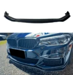 Fit 2017-2020 BMW 5 Series G30 M Sport Gloss Black Front Bumper Lip Spoiler