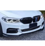 Fit 2017-2020 BMW 5 Series G30 M Sport Gloss Black Front Bumper Lip Spoiler - Image 3