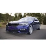 Fit 2017-2020 BMW 5 Series G30 M Sport Gloss Black Front Bumper Lip Spoiler - Image 8