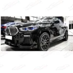 For 2019-2023 BMW X6 G06 Gloss Black M Sport Front Lip Splitter - Image 7