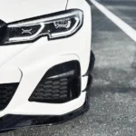 For 2019-2022 BMW 3 Series G20 Gloss Black Front Side Splitter Canard Fins Set - Image 4