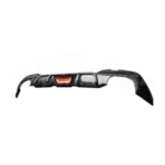 Fits 2019-2022 BMW 3 Series G20 M-Sport Rear Bumper Lip Diffuser with LED Light (Gloss Black) - Image 7