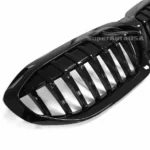 Fits 2019-2022 BMW 3 Series G20 G21 Single Line Front Kidney Grill (Gloss Black) - Image 2