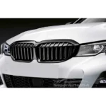 Fits 2019-2022 BMW 3 Series G20 G21 Single Line Front Kidney Grill (Gloss Black) - Image 3