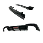 Fits 2019-2022 BMW 3 Series G20 Gloss Black Rear Diffuser with Rear Corner Splitter - Image 3