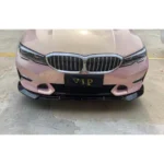 For 2019-2022 BMW 3 Series G20 G21 Base Front Bumper Lip Spoiler (Carbon Fiber Print) - Image 2