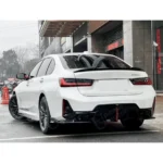 Fits BMW 3 Series G20 LCI 330i M-Sport 2023-2024 Gloss Black Rear Diffuser with LED Light - Image 2